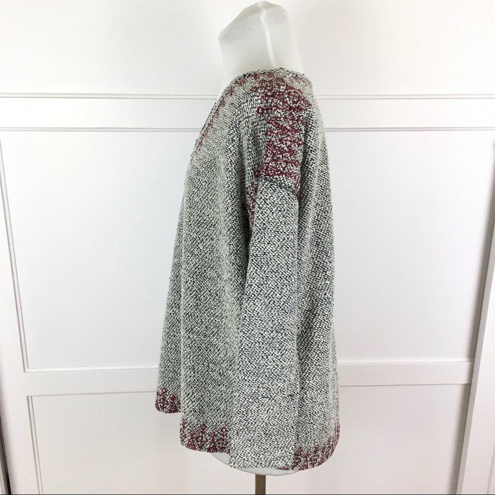 UO Ecote Sz S Embroidered gray pullover sweater - Picture 9 of 11